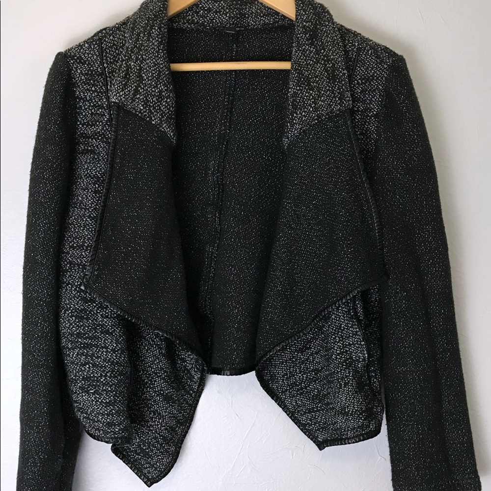 Express Black & Gray Open Front Jacket